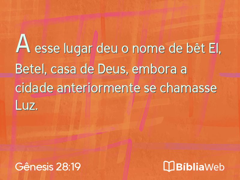 Gênesis 28:19 em imagem para compartilhar