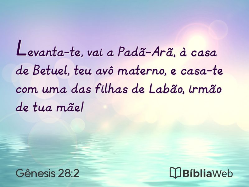 Gênesis 28:2 em imagem para compartilhar