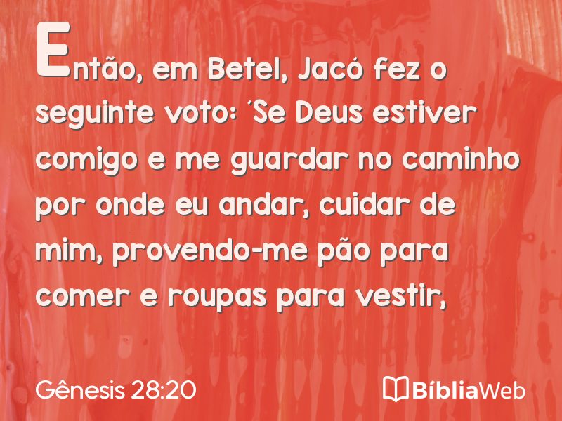 Gênesis 28:20 em imagem para compartilhar