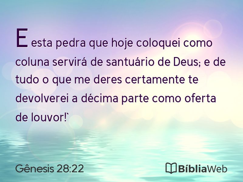Gênesis 28:22 em imagem para compartilhar
