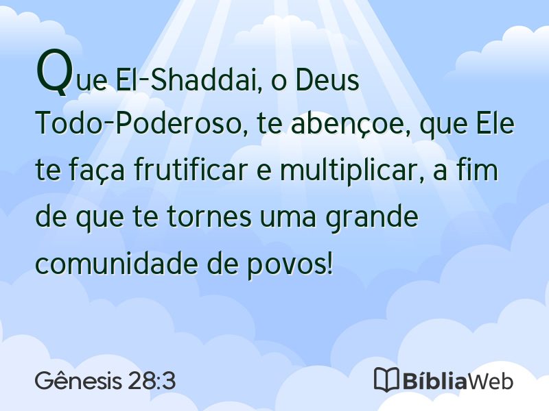 Gênesis 28:3 em imagem para compartilhar