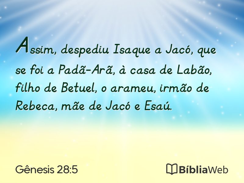 Gênesis 28:5 em imagem para compartilhar