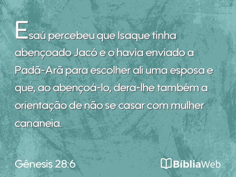 Gênesis 28:6 em imagem para compartilhar