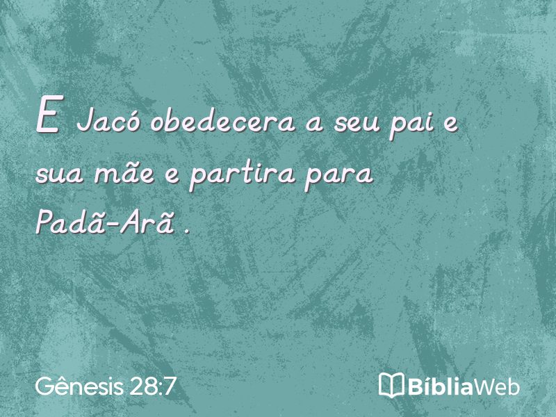 Gênesis 28:7 em imagem para compartilhar