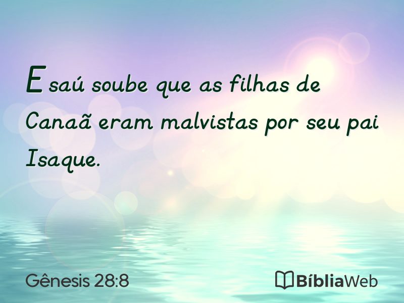 Gênesis 28:8 em imagem para compartilhar
