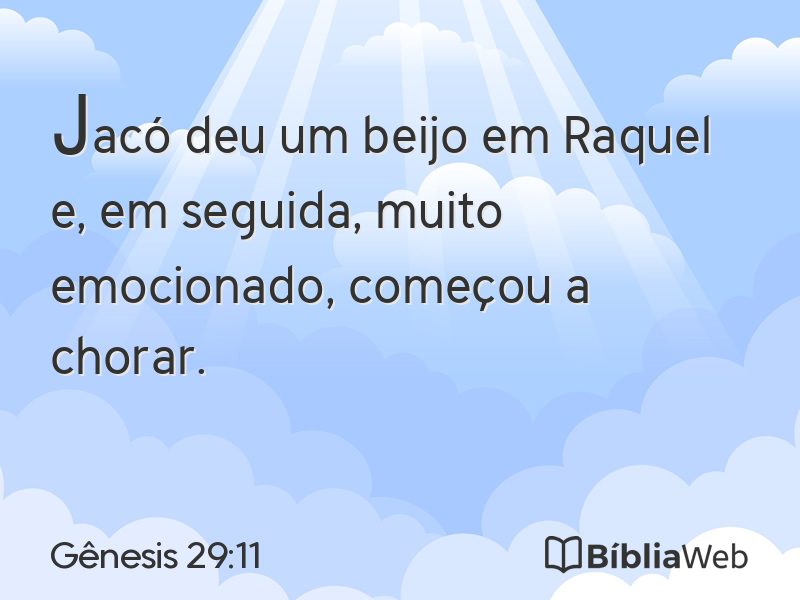 Gênesis 29:11 em imagem para compartilhar