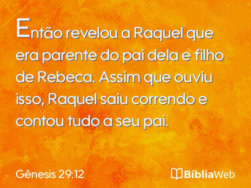 Gênesis 29:12 em imagem para compartilhar