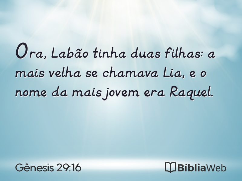 Gênesis 29:16 em imagem para compartilhar