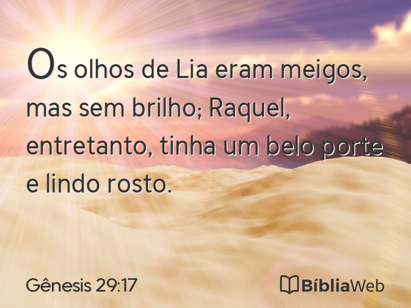 Gênesis 29:17 em imagem para compartilhar