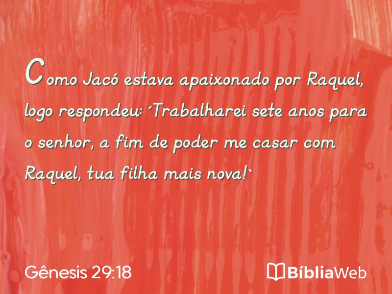 Gênesis 29:18 em imagem para compartilhar