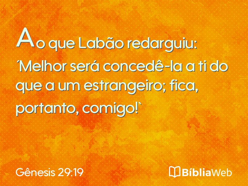 Gênesis 29:19 em imagem para compartilhar