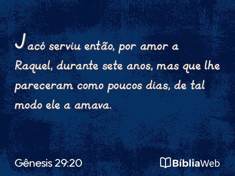 Gênesis 29:20 em imagem para compartilhar