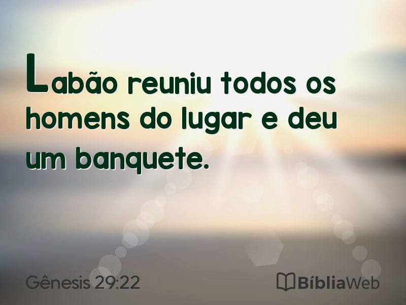 Gênesis 29:22 em imagem para compartilhar