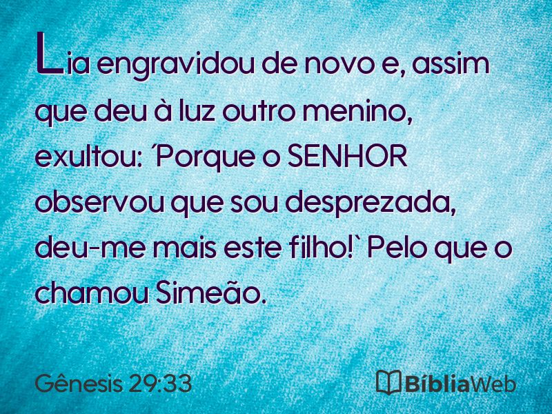 Gênesis 29:33 em imagem para compartilhar