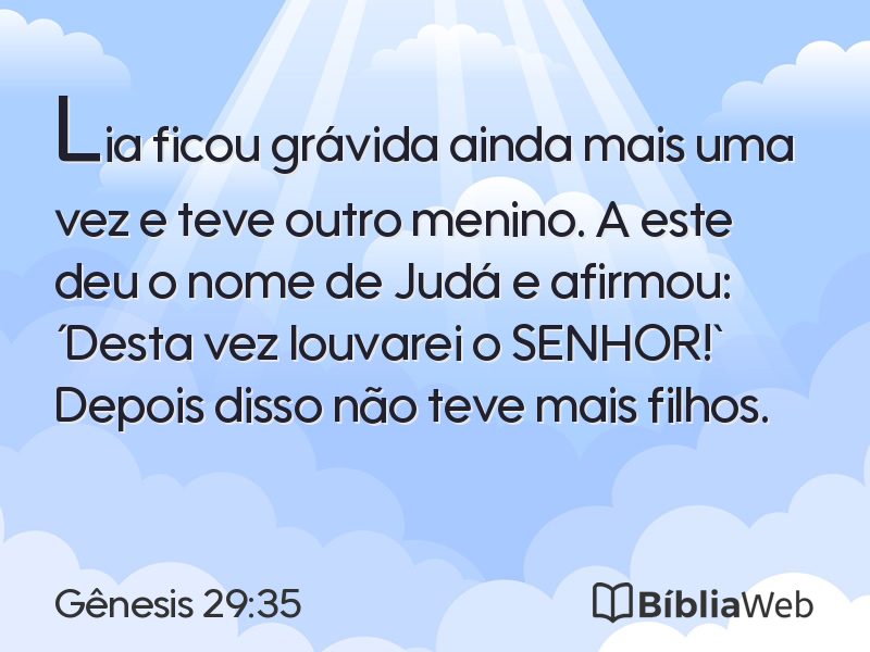 Gênesis 29:35 em imagem para compartilhar