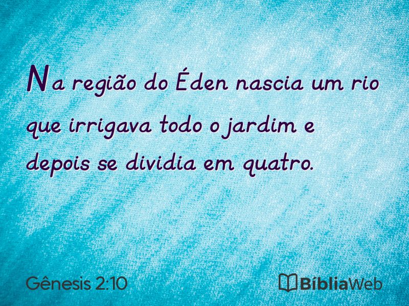Gênesis 2:10 em imagem para compartilhar