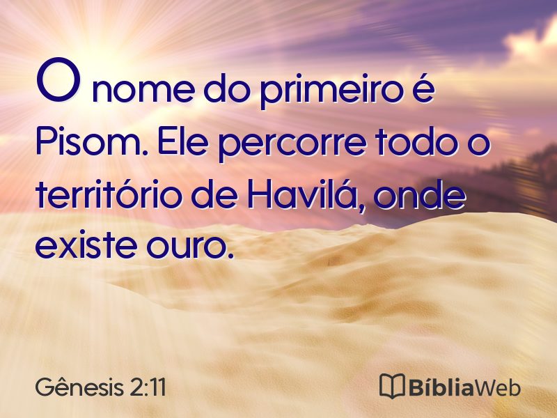 Gênesis 2:11 em imagem para compartilhar