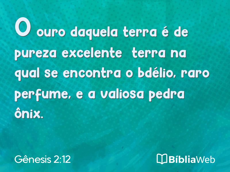 Gênesis 2:12 em imagem para compartilhar