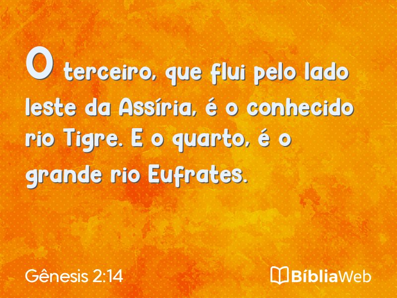 Gênesis 2:14 em imagem para compartilhar