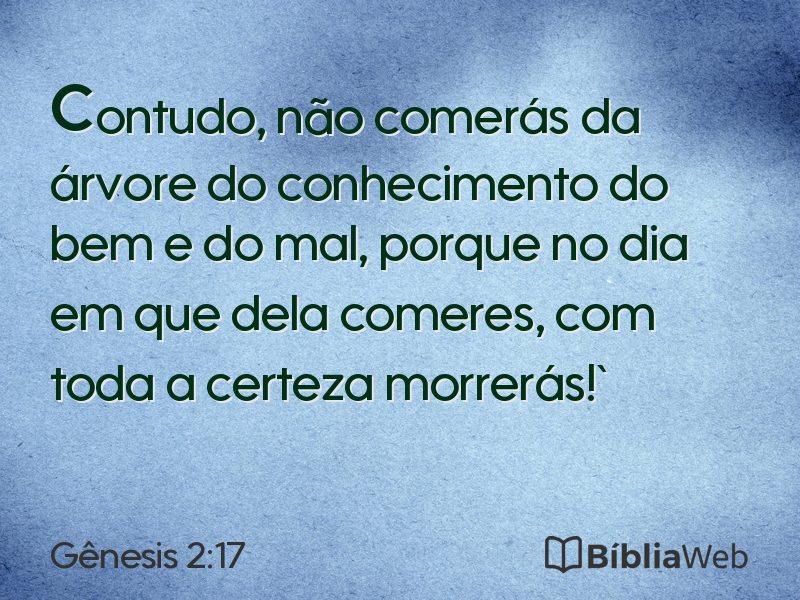 Gênesis 2:17 em imagem para compartilhar