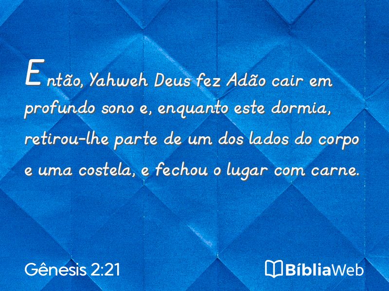 Gênesis 2:21 em imagem para compartilhar