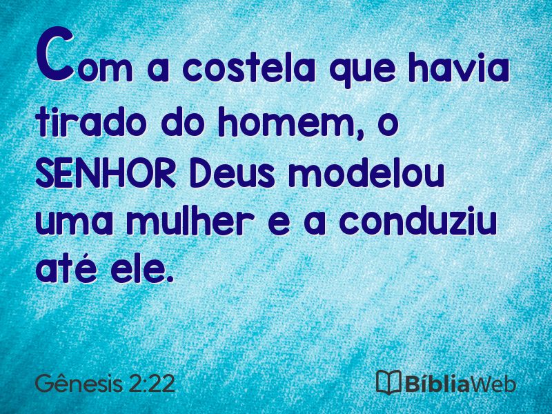 Gênesis 2:22 em imagem para compartilhar