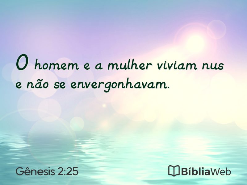 Gênesis 2:25 em imagem para compartilhar