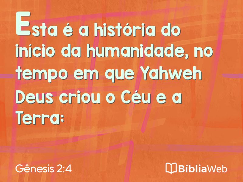 Gênesis 2:4 em imagem para compartilhar