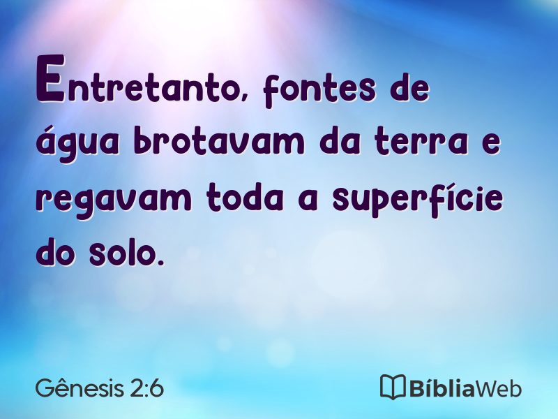 Gênesis 2:6 em imagem para compartilhar