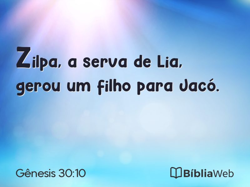 Gênesis 30:10 em imagem para compartilhar