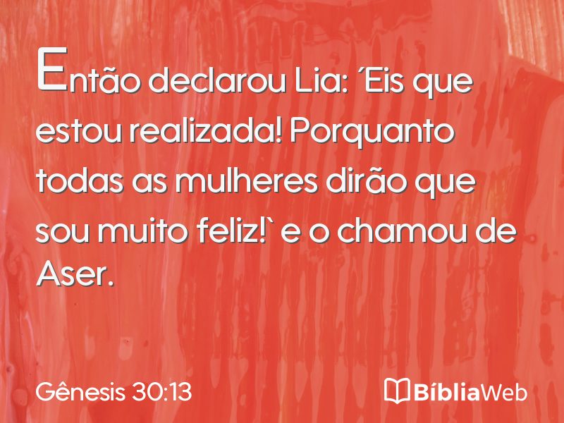 Gênesis 30:13 em imagem para compartilhar