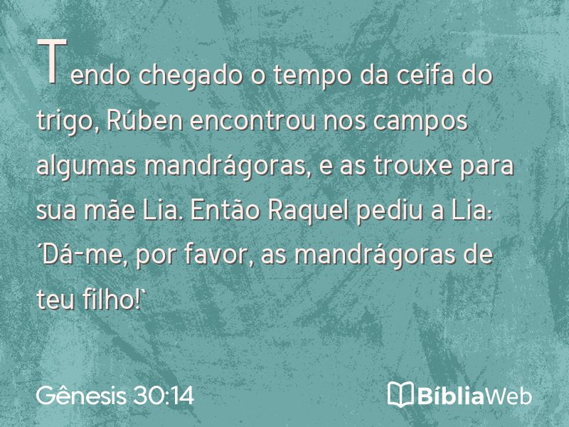 Gênesis 30:14 em imagem para compartilhar