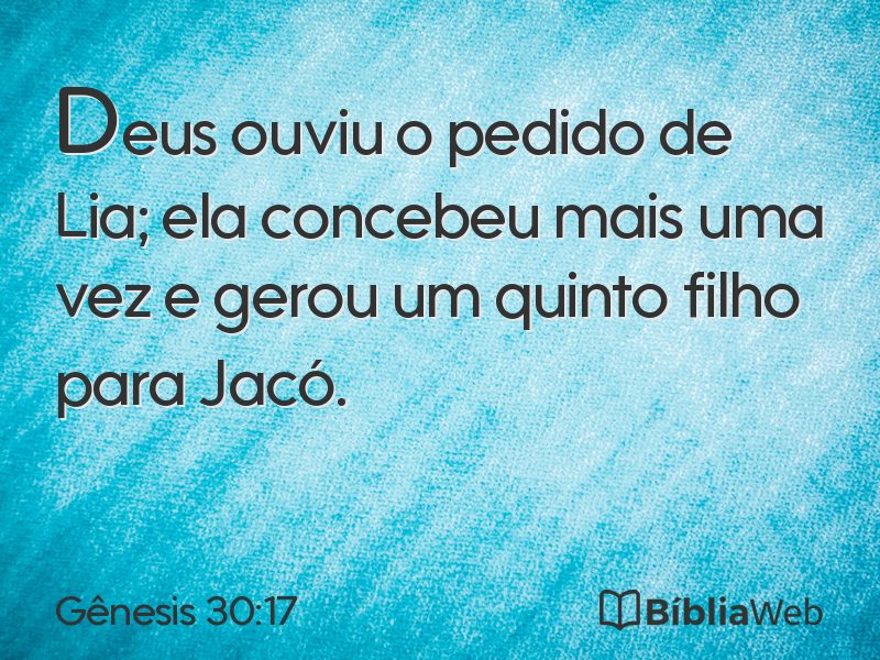 Gênesis 30:17 em imagem para compartilhar