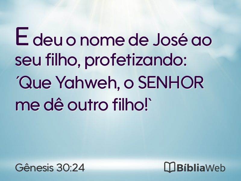 Gênesis 30:24 em imagem para compartilhar
