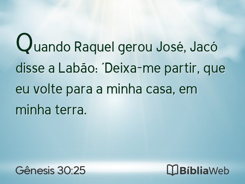 Gênesis 30:25 em imagem para compartilhar