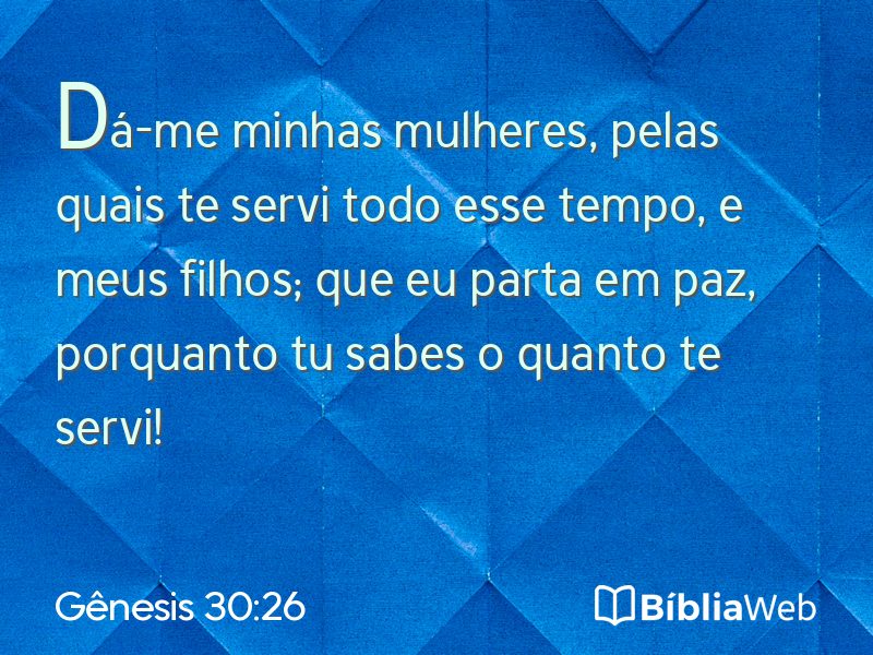 Gênesis 30:26 em imagem para compartilhar