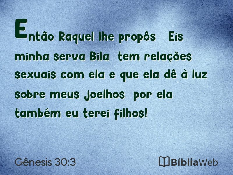 Gênesis 30:3 em imagem para compartilhar