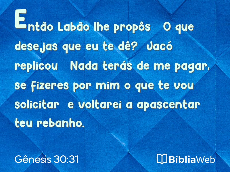 Gênesis 30:31 em imagem para compartilhar