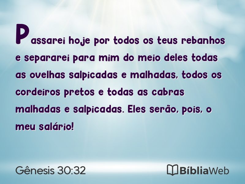 Gênesis 30:32 em imagem para compartilhar