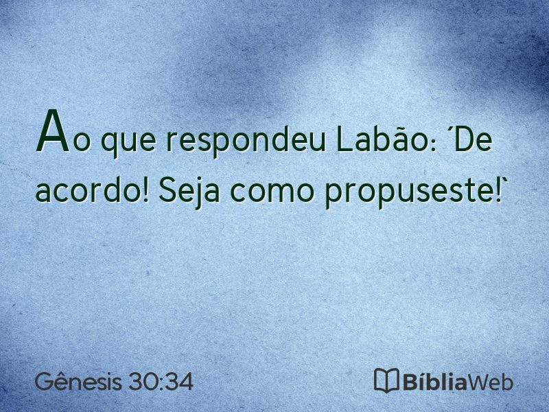 Gênesis 30:34 em imagem para compartilhar