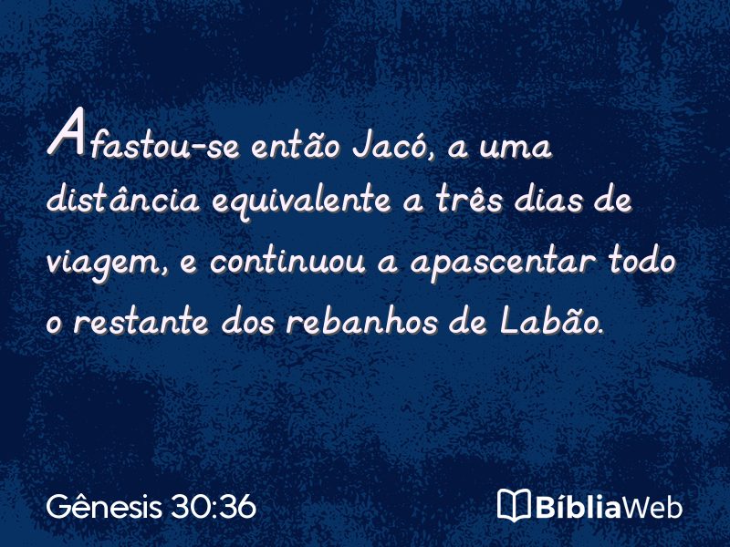 Gênesis 30:36 em imagem para compartilhar