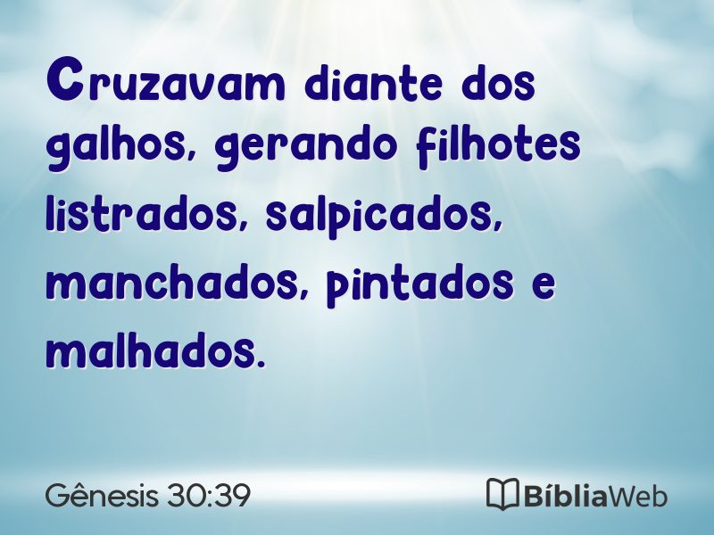 Gênesis 30:39 em imagem para compartilhar