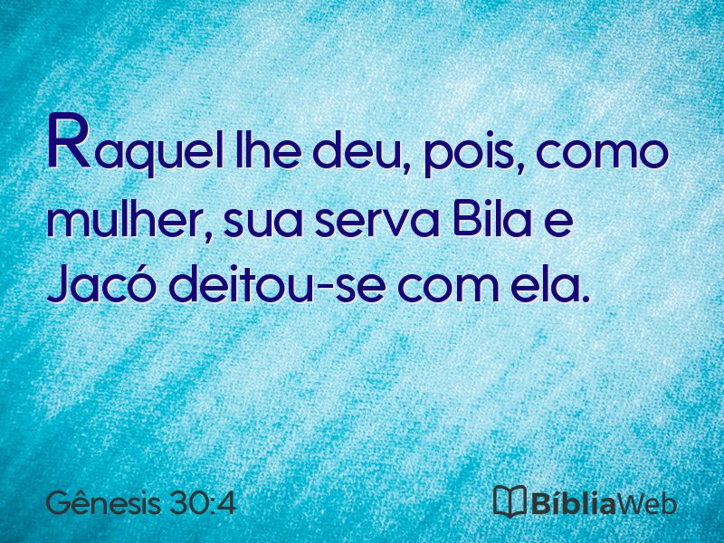 Gênesis 30:4 em imagem para compartilhar