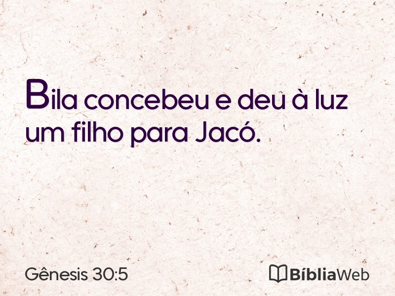 Gênesis 30:5 em imagem para compartilhar