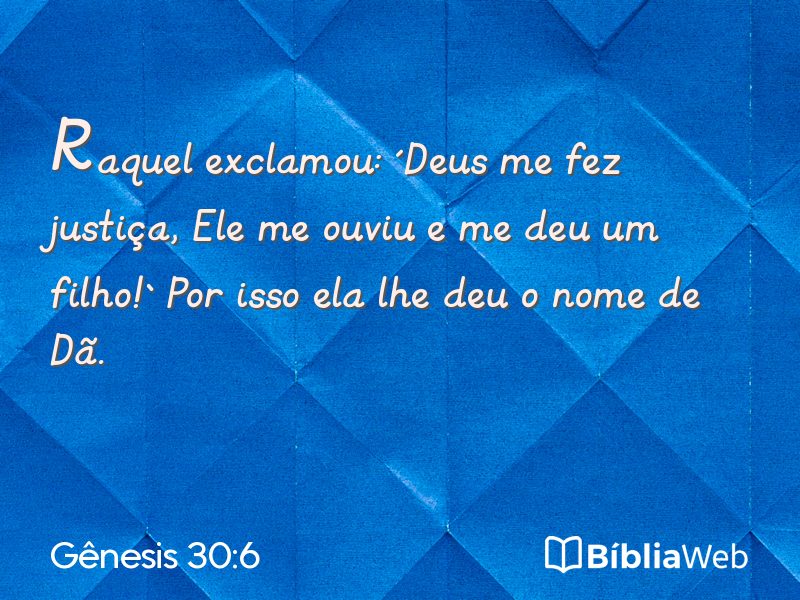 Gênesis 30:6 em imagem para compartilhar