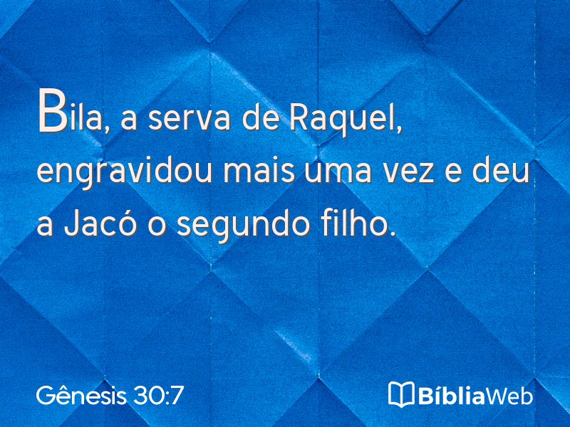 Gênesis 30:7 em imagem para compartilhar