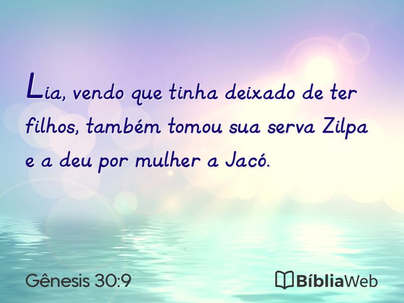 Gênesis 30:9 em imagem para compartilhar