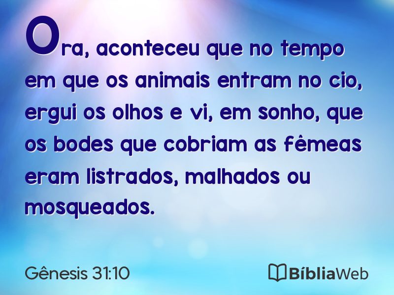 Gênesis 31:10 em imagem para compartilhar