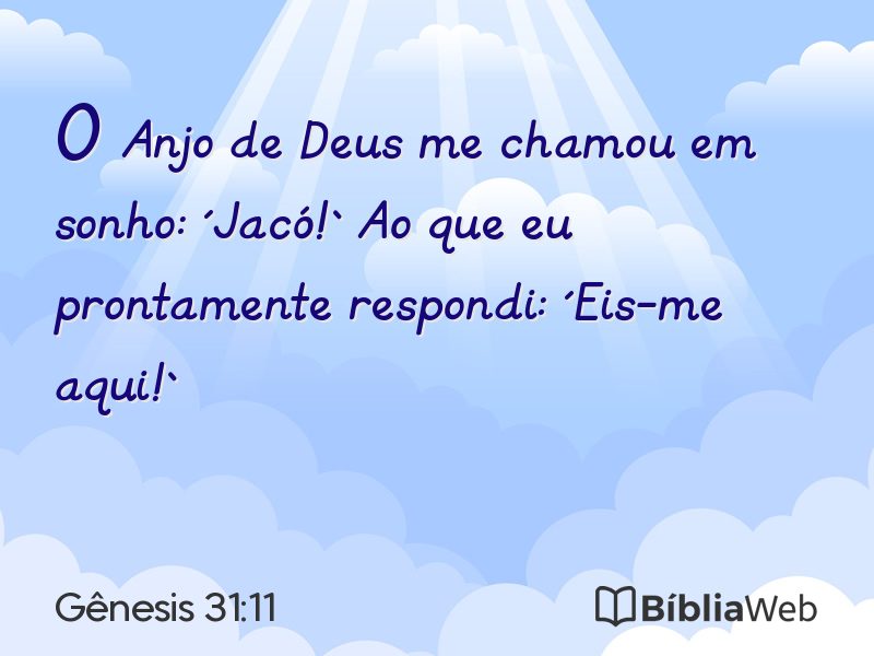 Gênesis 31:11 em imagem para compartilhar