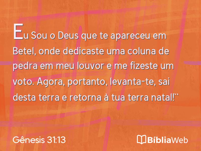 Gênesis 31:13 em imagem para compartilhar